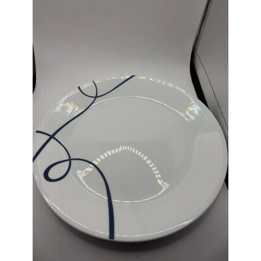 4 Corelle LIA Navy Blue Swirl 10 1/4